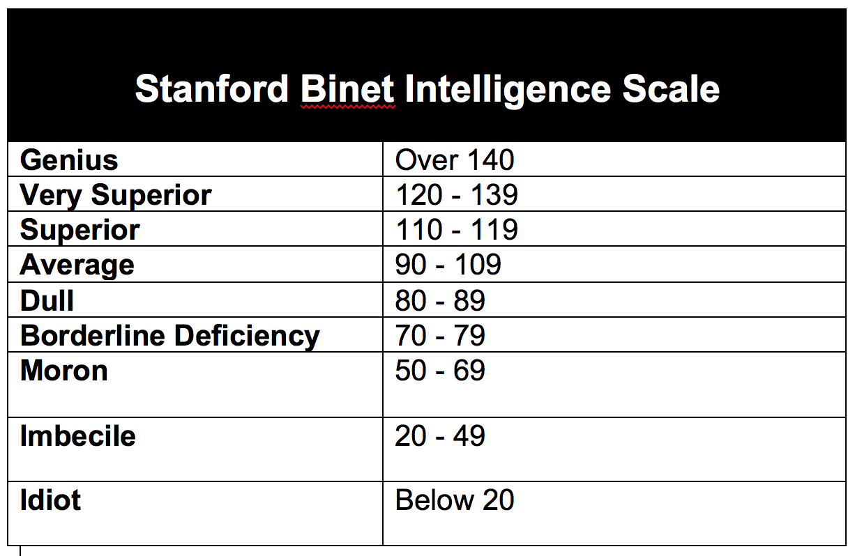 Stanford Binet Aptitude Test